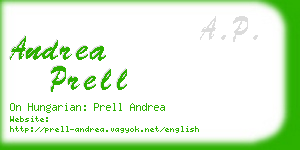 andrea prell business card